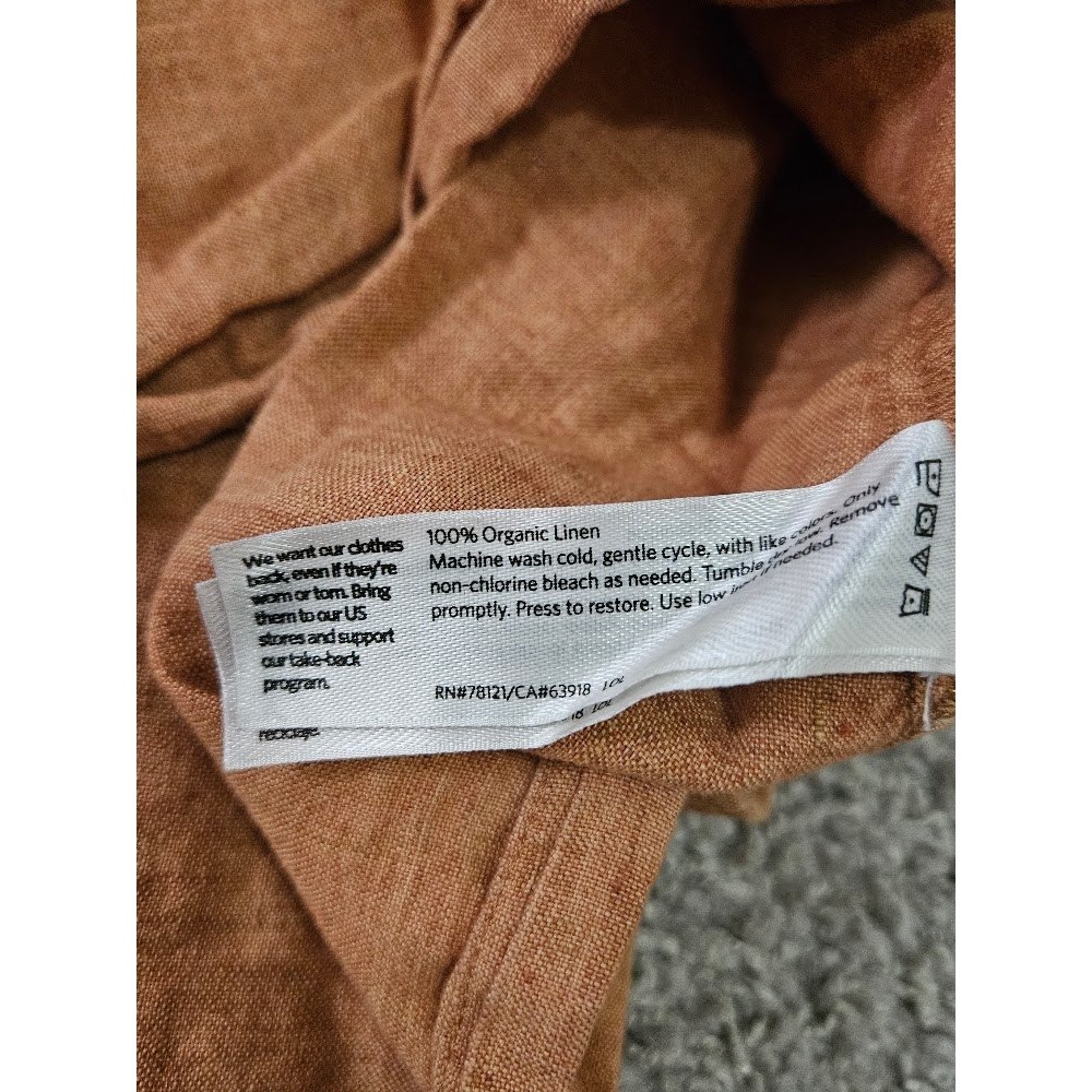 Eileen Fisher Organic Linen Sleeveless Tank Top XL Terracotta Orange - Picture 5 of 8